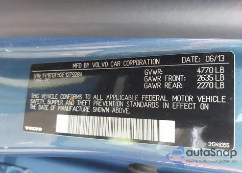 2014 Volvo S60 T5/T5 Platinum/T5 Premier/T5 Premier Plus from USA, damaged, VIN YV1612FH2E1279284